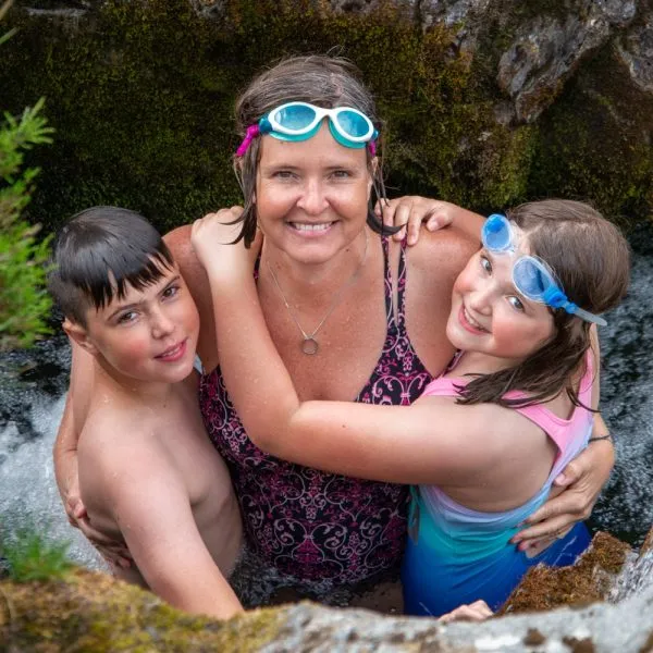 Family ghyll-scrambling