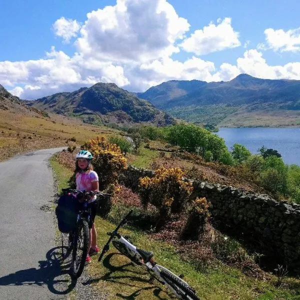 Biking along Crummock Water