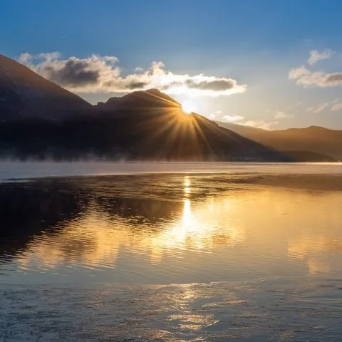 Sunrise wild swimming